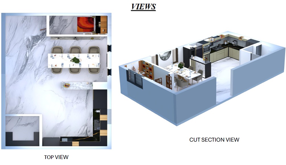 Material and lighting render output