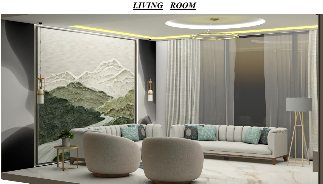 Space-saving modular furniture layout