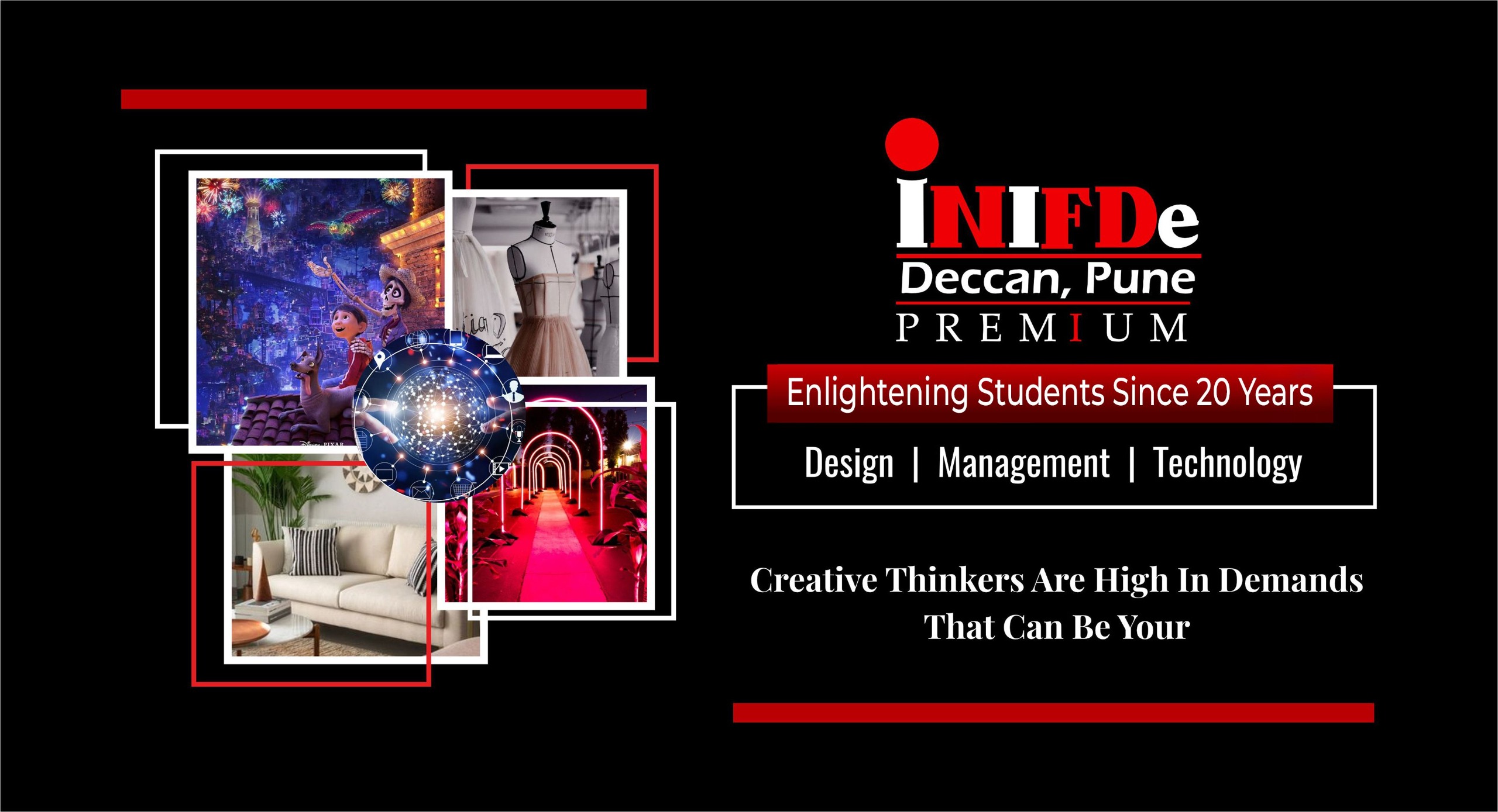 INIFDe Pune campus and student work showcase